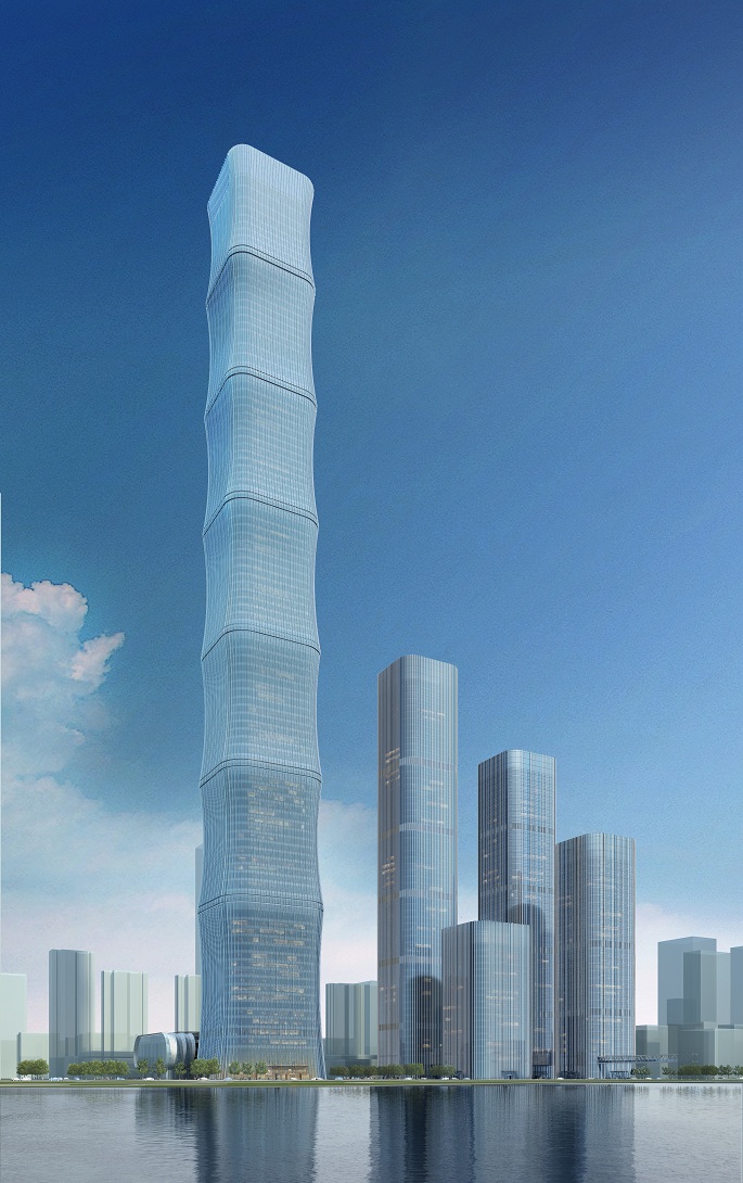 合肥恒大中心d地块d1/d2幕墙工程效果图